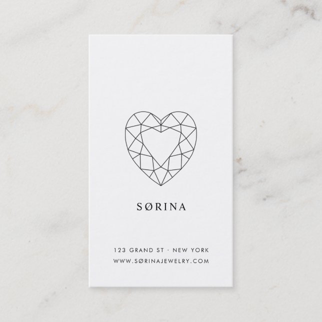 Tarjeta De Visita Sørina Jewelry Logo Moonstone Business Card (Anverso)