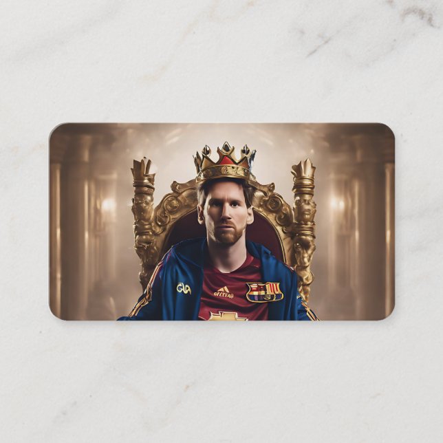 Tarjeta De Visita Sorprendente arte de Lionel Messi, legendario de f (Anverso)