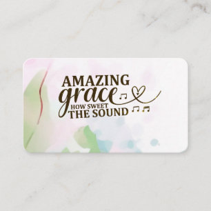 Tarjeta De Visita Sorprendente Grace Cómo dulce el sonido del himno 