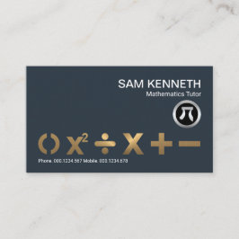 Tarjeta De Visita Sorprendente maestro matemático de tejidos bronce