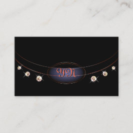 Tarjeta De Visita Sorprendente monograma de mármol verde de cobre br