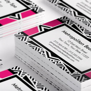 Tarjeta De Visita Sorprendente Patrón B de cheurón de Art Deco de Co