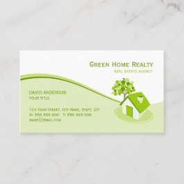 Tarjeta de visita sostenible del ambiente de las