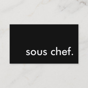 Tarjeta De Visita sous chef.