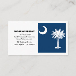 Tarjeta De Visita South Carolina Elegant Business Card, Bandera / Es