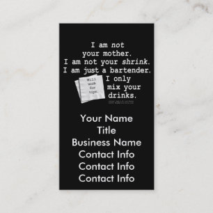 Tarjeta de visita - soy CAMARERO