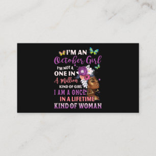Tarjeta De Visita Soy Chica De Octubre Reina De Mujeres Afro Negras