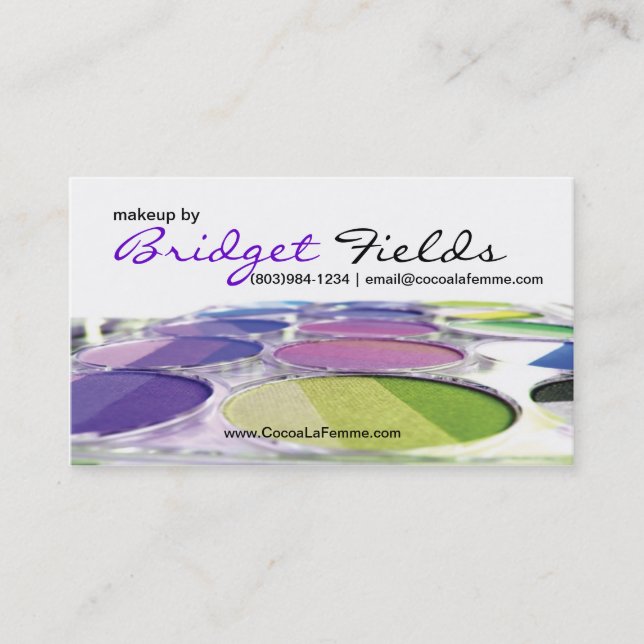 Tarjeta De Visita Soy el maquillaje dos (Anverso)