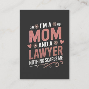 Tarjeta De Visita Soy mamá y abogada, nada me asusta