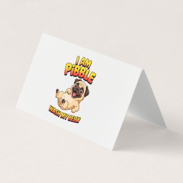 Tarjeta De Visita Soy Pibble Lava Mi Barriga (Anverso)