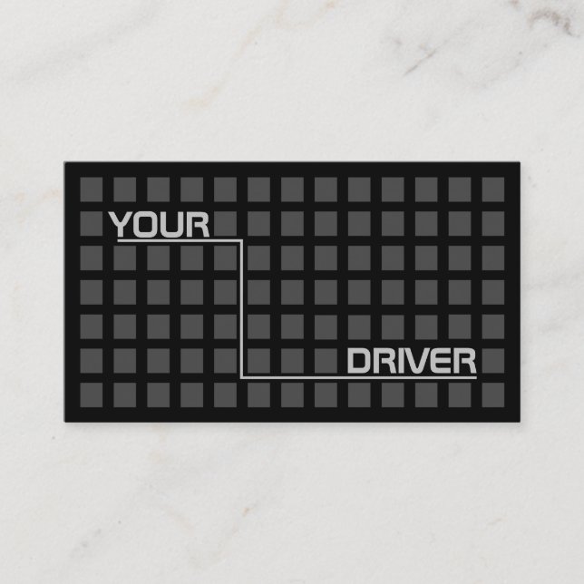 Tarjeta De Visita Soy tu chofer como taxista o taxista (Anverso)