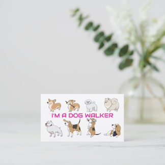 Tarjeta De Visita Soy un andador de perros