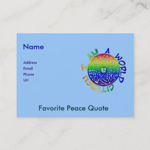 Tarjeta De Visita Soy un ciudadano del mundo
