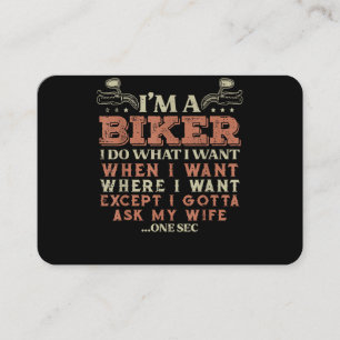 Tarjeta De Visita Soy un motociclista hago lo que quiero divertido m