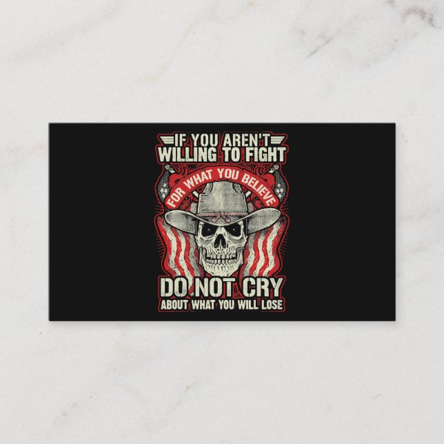 Tarjeta De Visita Soy un veterano ex-ejército sirvió Sacrificado Res (Anverso)