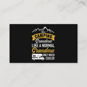 Tarjeta De Visita Soy Una Abuela De Camping