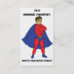 Tarjeta De Visita Soy una terapeuta de masajes. ¿Cuál es tu superpod
