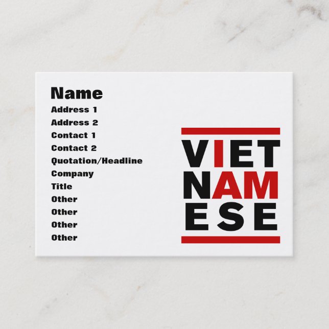 TARJETA DE VISITA SOY VIETNAMITA (Anverso)
