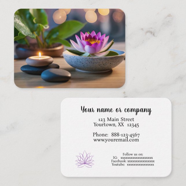 Tarjeta De Visita Spa (Anverso / Reverso)