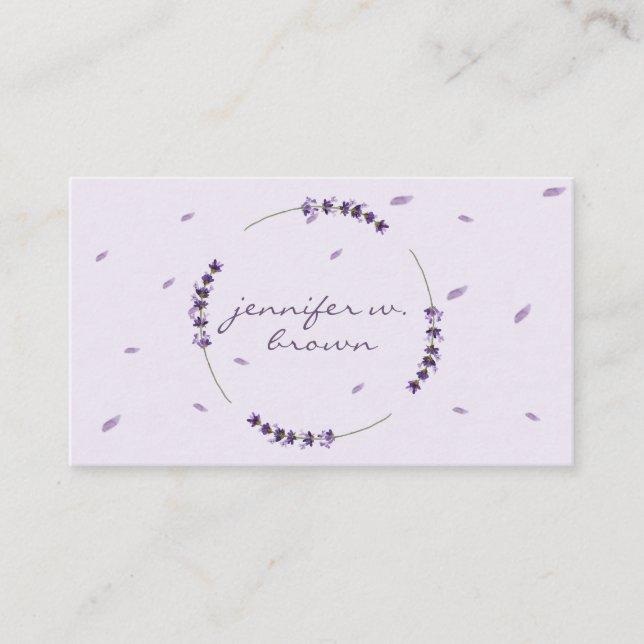 Tarjeta De Visita Spa Aromatheraphy Lavender (Anverso)