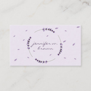 Tarjeta De Visita spa de aromaterapia lavanda