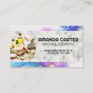Tarjeta De Visita Spa de día   Aceites y sales