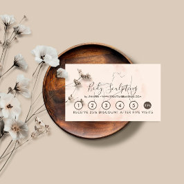 Tarjeta De Visita Spa de escultura de Rubor beige Body