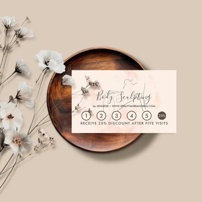 Tarjeta De Visita Spa de escultura de Rubor beige Body (Subido por el creador)