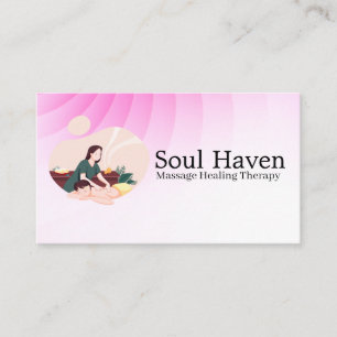 Tarjeta De Visita Spá de Masaje de Salud Servicios de Resort Hot
