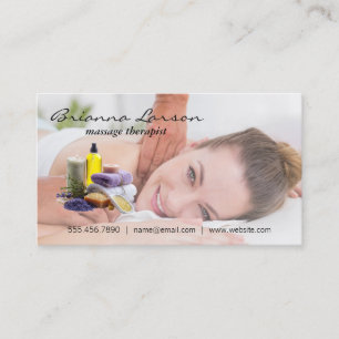 Tarjeta De Visita Spa de Masajes Sales de Baño Aceites Salud