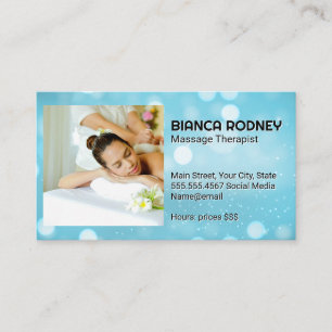 Tarjeta De Visita Spa de Masajes   Servicio de Relajación