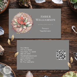 Tarjeta De Visita Spa de terapeuta Suculento Yoga Sanación Bienestar