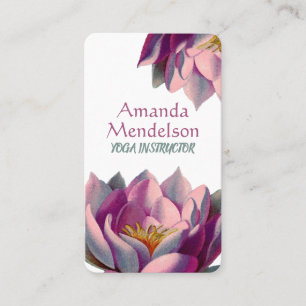 Tarjeta De Visita Spa de yoga con flores de Lotus