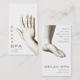 Tarjeta De Visita SPA Elegante Hand & Foot, Manicura, Pedicura