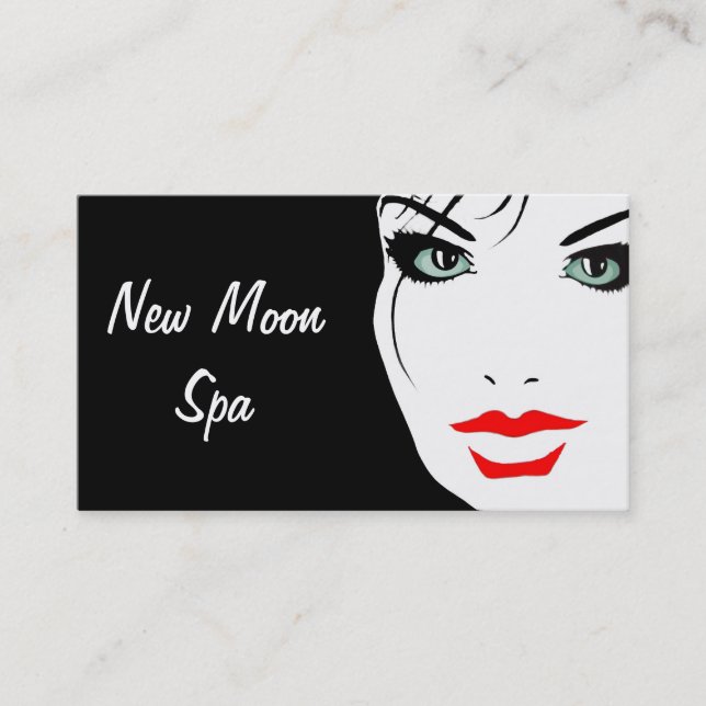 Tarjeta De Visita Spa Hair Beauty Salon Cosmetólogo Artista de maqui (Anverso)