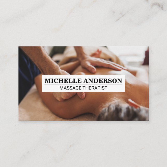 Tarjeta De Visita Spa | Masaje de Relajación (Anverso)