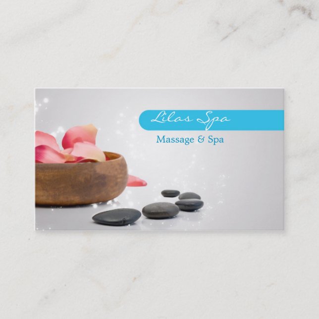 Tarjeta De Visita Spa & Massage Business Card (Anverso)