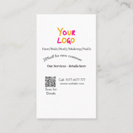 Tarjeta De Visita Spa massage salon discount offer services contact 