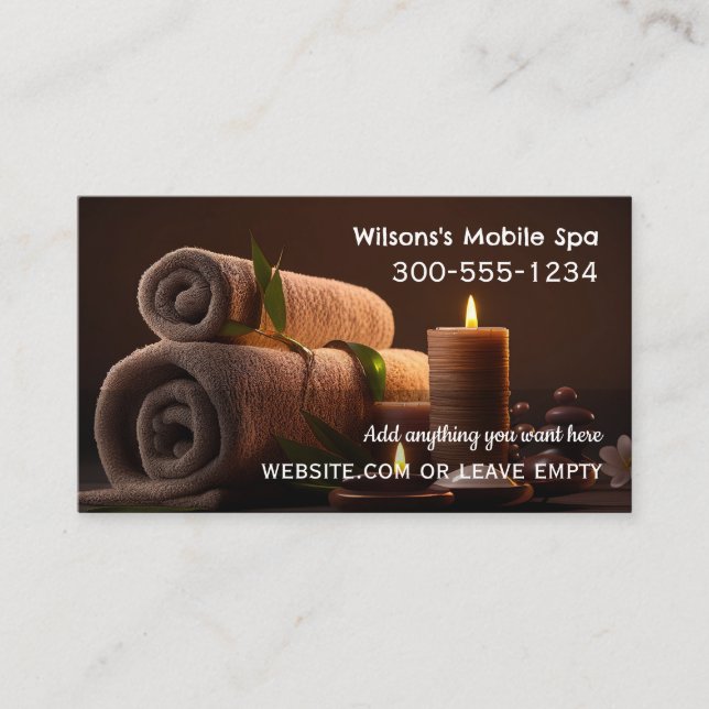 Tarjeta De Visita Spa móvil (Anverso)