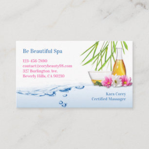 Tarjeta de visita Spa Natural Wellness