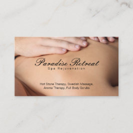 Tarjeta De Visita Spa Retreat | Masaje