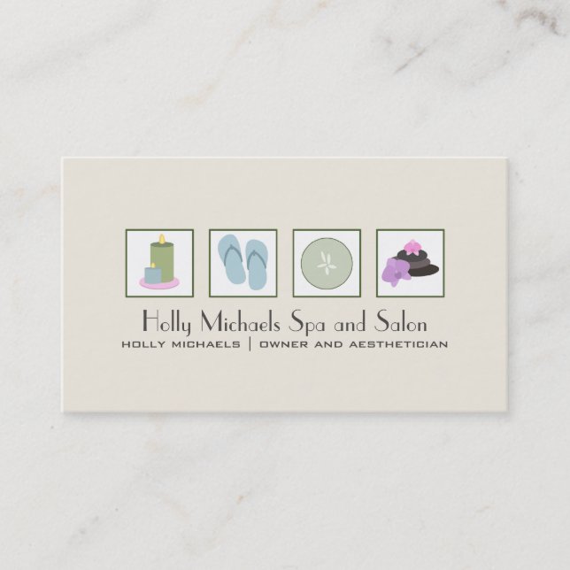 Tarjeta de visita Spa & Salon (Anverso)