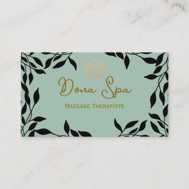 Tarjeta de visita Spa Therapists (Anverso)