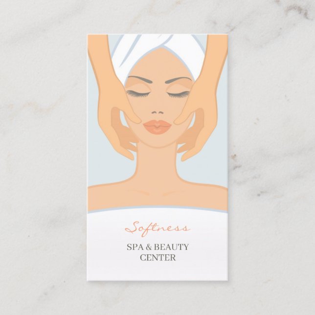 Tarjeta de visita Spa y Beauty Massage (Anverso)