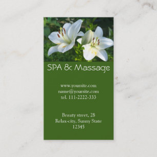 Tarjeta De Visita SPA y masaje