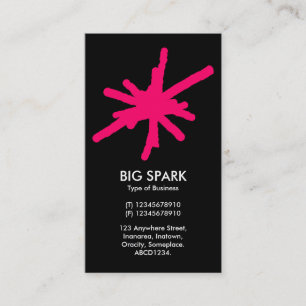 Tarjeta De Visita Spark - Neon Red on Black