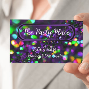 Tarjeta De Visita Sparkling morado oscuro