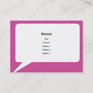 Tarjeta De Visita Speechbox - rechoncho