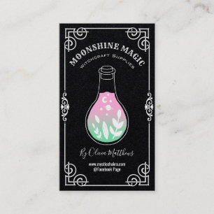 Tarjeta De Visita Spell Jar Black Witchcraft