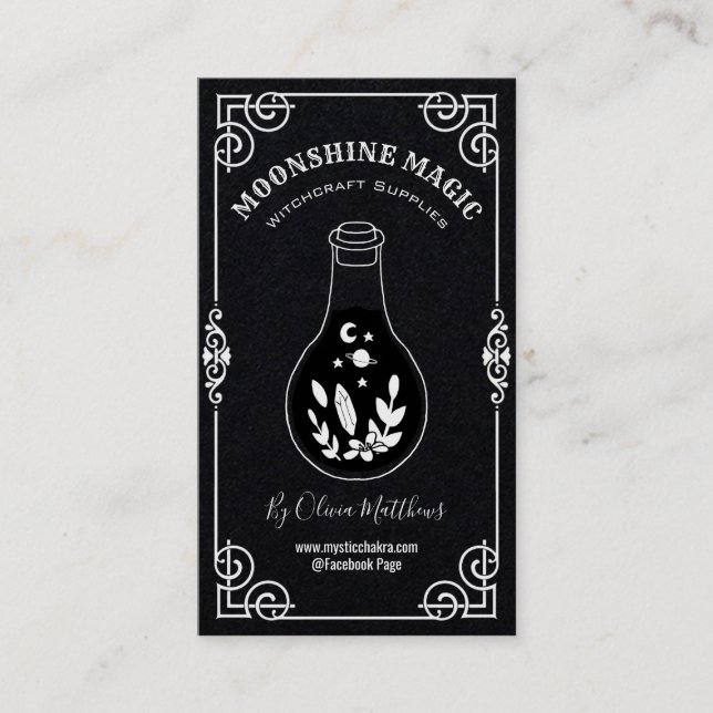 Tarjeta De Visita Spell Potion Black Witchcraft (Anverso)